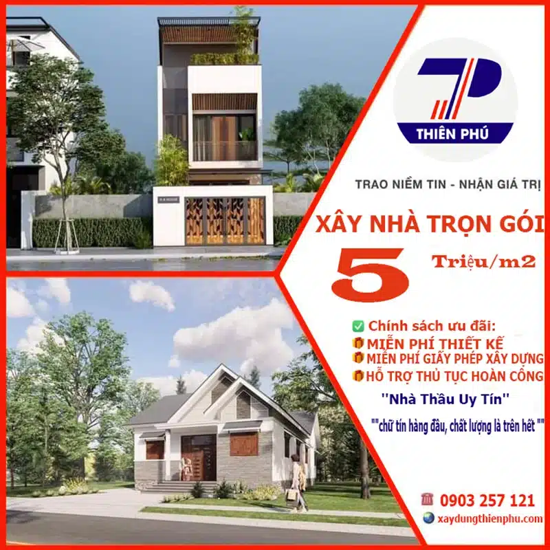 Xây dựng Thiên Phú, nhà thầu uy tín, giá rẻ